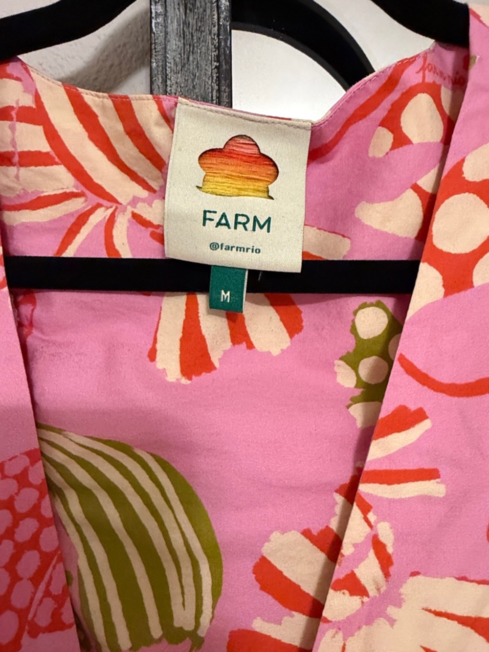 Farm Rio Pink Tropical Button-Front Dress - Picture 2 of 5